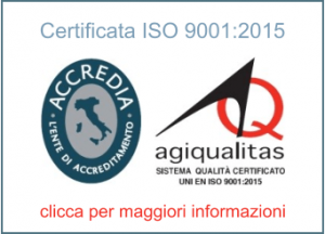 Certificata ISO 9001:2015 - clicca per maggiori informazioni